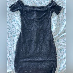 Guess Black Lace Bodycon Dress